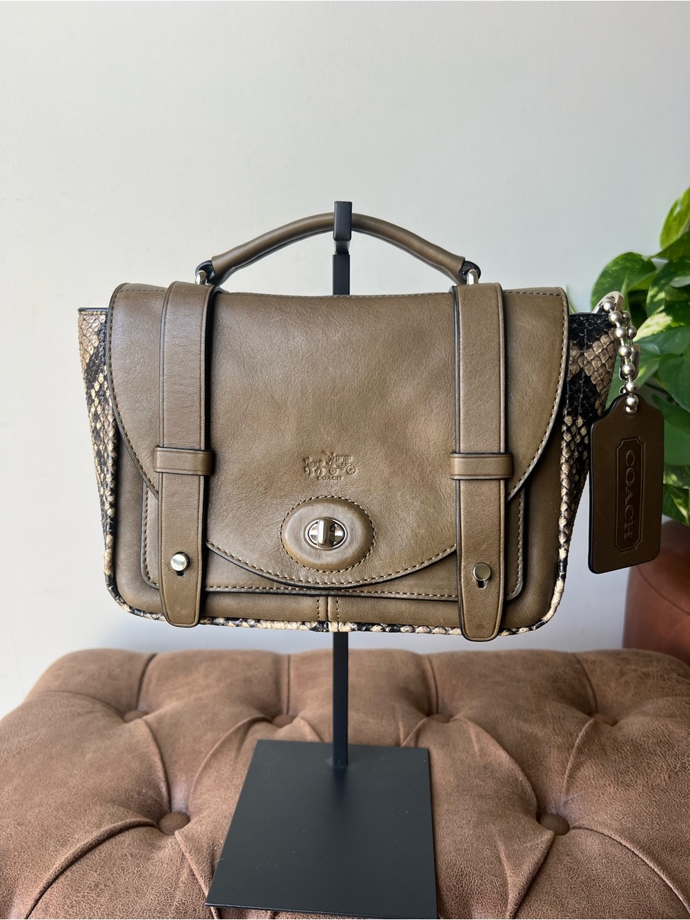 COACH Bleecker Python Mini Messenger
In Olive Green style 32385